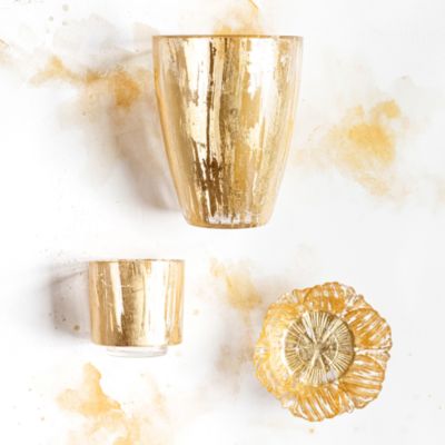 Rufolo Glass Gold Brushstroke Vase