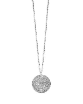 IPPOLITA - Sterling Silver Stardust Diamond Large Flower Disc Pendant Necklace, 16-18"