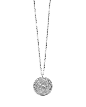 Shop Ippolita Sterling Silver Stardust Diamond Large Flower Disc Pendant Necklace, 16-18