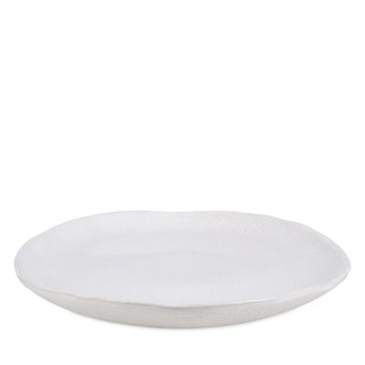 Serene Oval Serving Platter, Creme