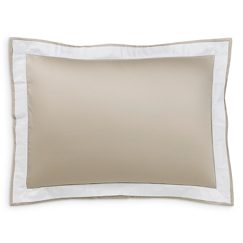 Frette Flying Sateen Sham, Standard - Exclusive In Sand/white