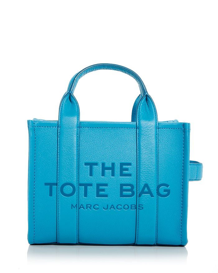 Marc Jacobs The Mini Leather Tote Bag In Barrier Reef | ModeSens