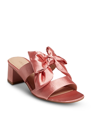 Jack Rogers Heidi Mid Womens Satin Open Toe Slide In Rose