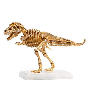 Shop Jay Strongwater Tyrannosaurus Rex Figurine In Gold