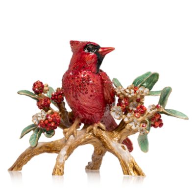 Cardinal on Branch Figurine