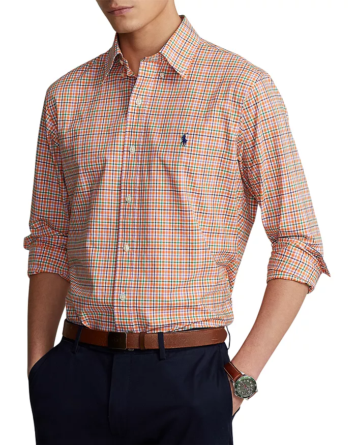 bloomingdales.com | Poplin Check Classic Fit Button Down Shirt