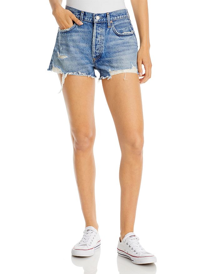 AGOLDE Parker Distressed Denim Shorts in Clutch Bloomingdale's