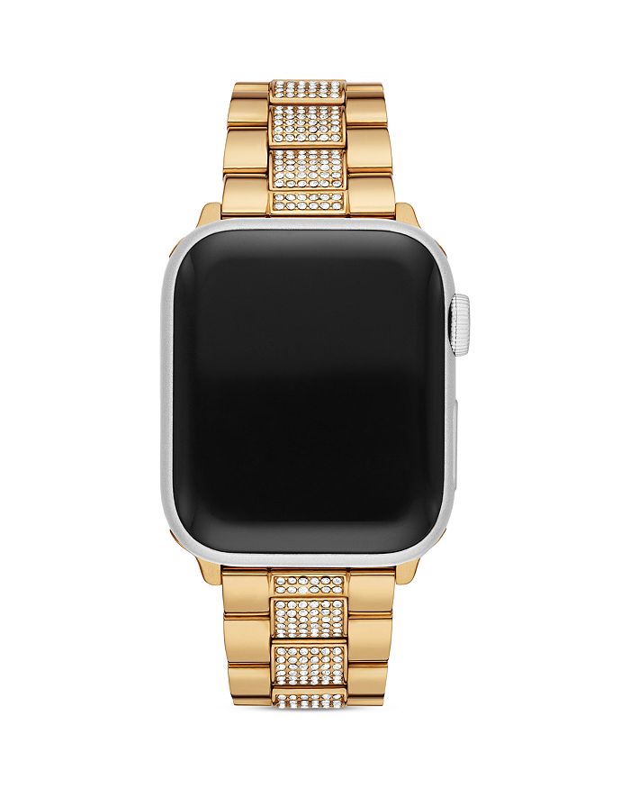 Michael Kors - Apple Watch&reg; Glitz Gold-Tone Stainless Steel Bracelet