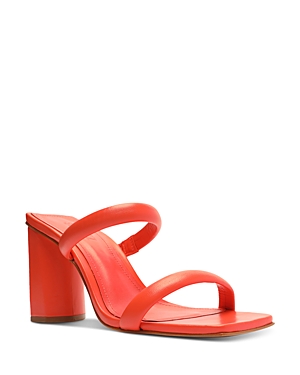 Schutz Women's Ully Slip On High Heel Sandals In Coral