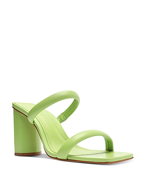 Schutz Women's Ully Slip On High Heel Sandals In Lime Green
