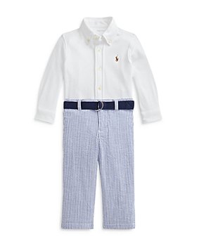 HUDSON Toddler Boy Pink Polo shirt & Grey Sweat Shorts Outfit Set 3T