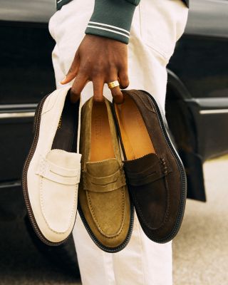 mens tan penny loafers