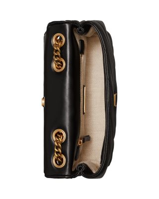 Small Kira Chevron Convertible Leather Shoulder Bag