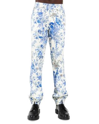 (Di)vision Men's Floral Track Pants - Blue - Size Medium - Blue Floral