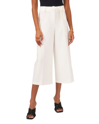 Vince Camuto Women's Belted Culotte Pants - White - Size 14 - New Ivory