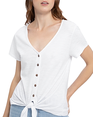 Sanctuary By My Side Cotton Blend T-shirt In White