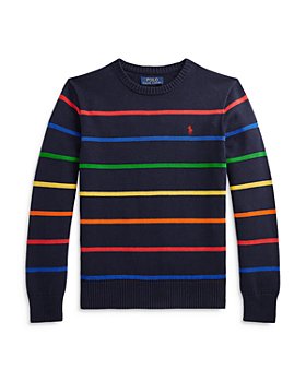 Ralph Lauren - Boys' Striped Cotton Crewneck Sweater - Big Kid
