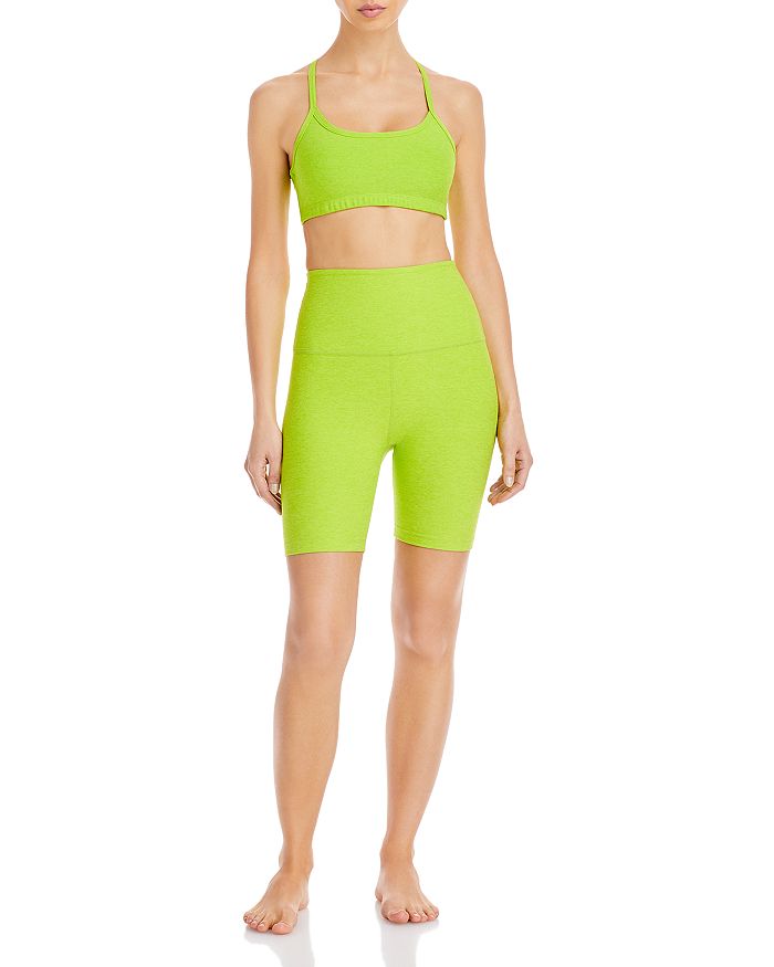 Beyond Yoga Space Dye Racerback Sports Bra & Crossroads High Rise Bike Shorts Bloomingdale's