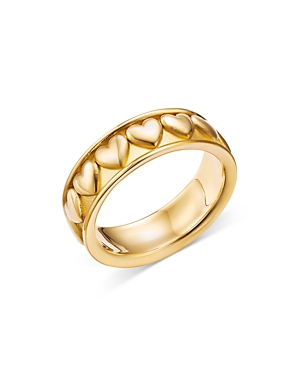 TEMPLE ST CLAIR 18K YELLOW GOLD HEART BAND