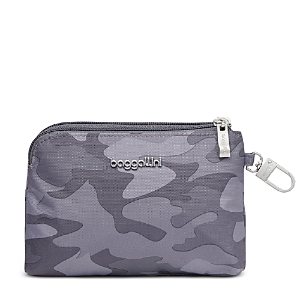 Baggallini On The Go Daily Rfid Pouch In Dark Grey Camo Print
