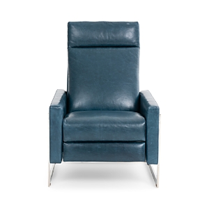 American Leather Isla Recliner In Blue