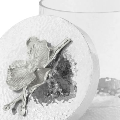 Extra Small White Orchid Canister
