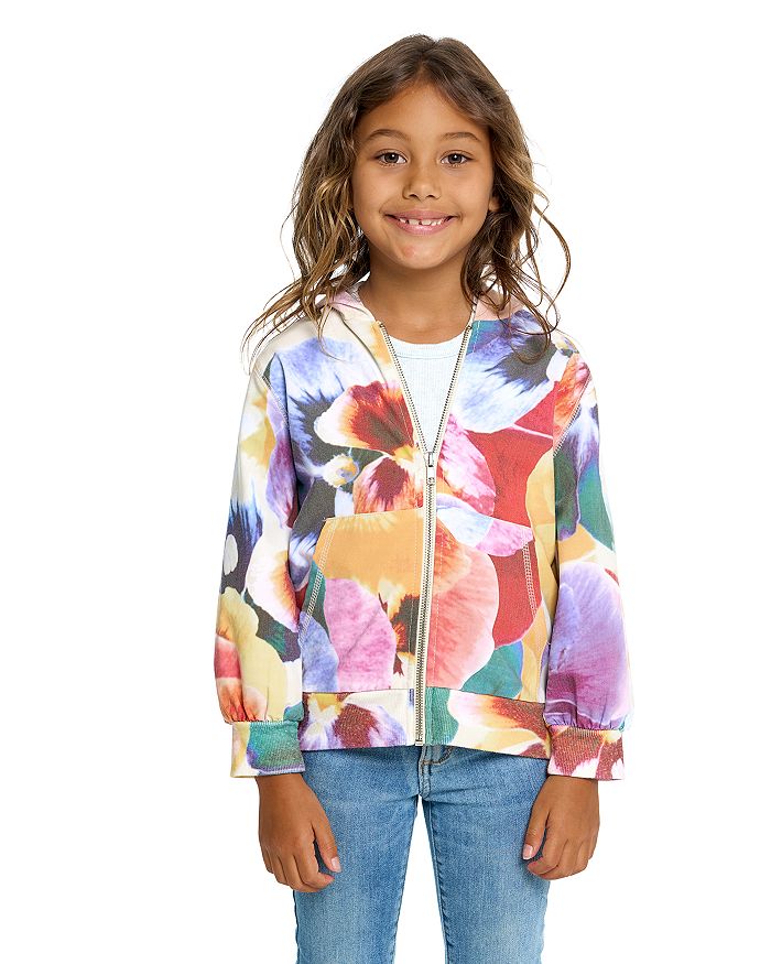 Girls floral online hoodie