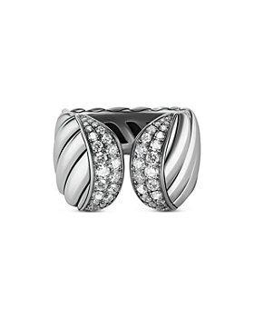David Yurman - Sculpted Cable Ring with Pavé Diamonds