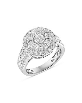 Bloomingdale's - Diamond Double Halo Ring in 14K White Gold, 1.65 ct. t.w. -100% Exclusive