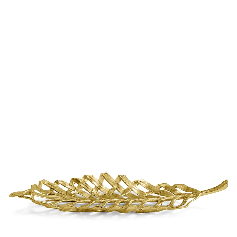 Michael Aram Palm Centerpiece Platter In Gold