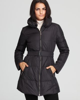 Add Down - Belted Down Coat