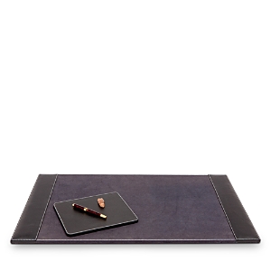 Pigeon & Poodle Larne Black Full Grain Leather Desk Blotter & Square Mouse Pad Pigeon & Poodle Larne Black Full Grain Leather Desk Blotter & Square Mouse Pad