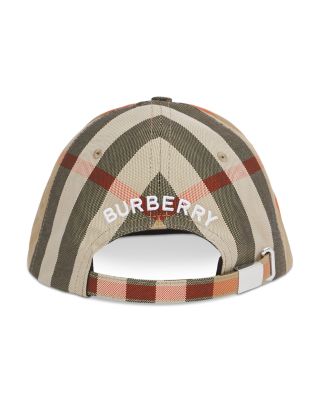 Burberry Logo Check Cotton Baseball Cap Bloomingdale's