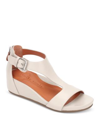 Gisele Leather Platform Wedge Sandals 