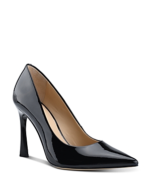 Shop Marc Fisher Ltd Women's Sassie Pointed Toe Pumps In Black Patent Leather