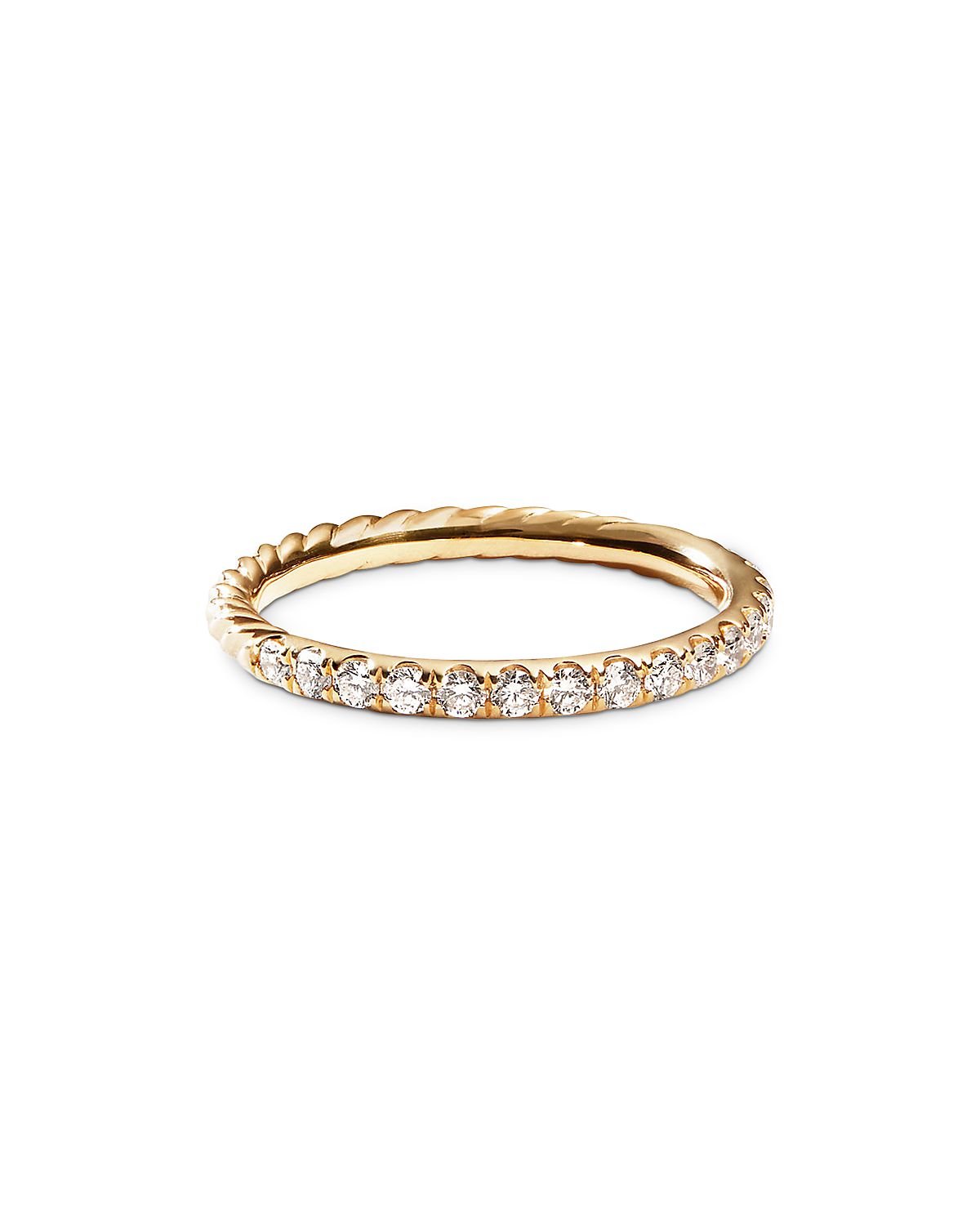 David Yurman 18K Yellow Gold Cable Collectibles Diamond Band