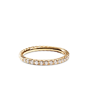David Yurman 18K Yellow Gold Cable Collectibles Ring with Diamonds