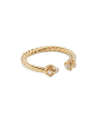 David Yurman 18K Yellow Gold Renaissance Ring with Diamonds, 3.5