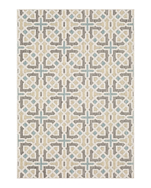 Drew & Jonathan Home Drew And Jonathan Home Outdoor Chilcott Area Rug, 4' X 5'6 In Gray/ivory