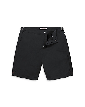 Shop Orlebar Brown Dane Iii Quick Dry Tailored Fit Swim Trunks In Black