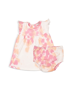Noomie Girls' Tie Dyed Dress With Diaper Cover - Baby