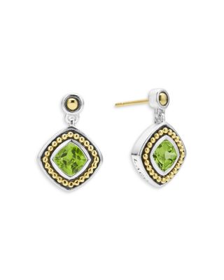 18K Yellow Gold & Sterling Silver Rittenhouse Peridot Drop Earrings