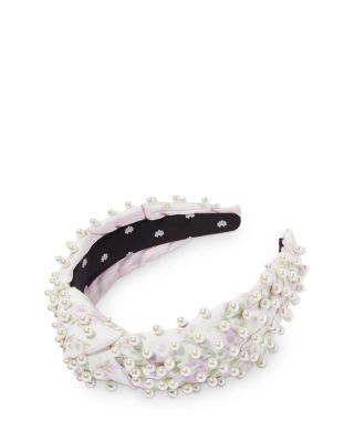 Lele Sadoughi Love Shack Fancy Faux Pearl Headband  display picture 2