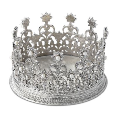 Silver Diana Crown Wine Coaster Candleholder