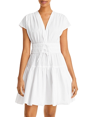 Shop Derek Lam 10 Crosby Tora Cotton Mini Dress In White