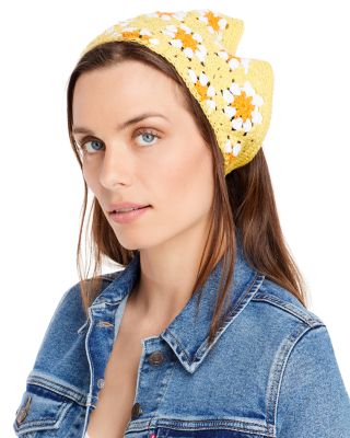 Carolyn Rowan Accessories - Flowered Crocheted Bandana