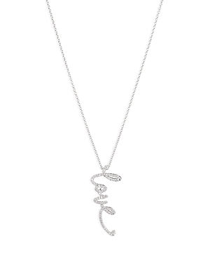 Shop Nadri Cirque Pave Love Pendant Necklace, 15-18 In Silver