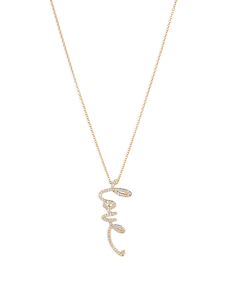 NADRI CIRQUE PAVE LOVE PENDANT NECKLACE, 15-18