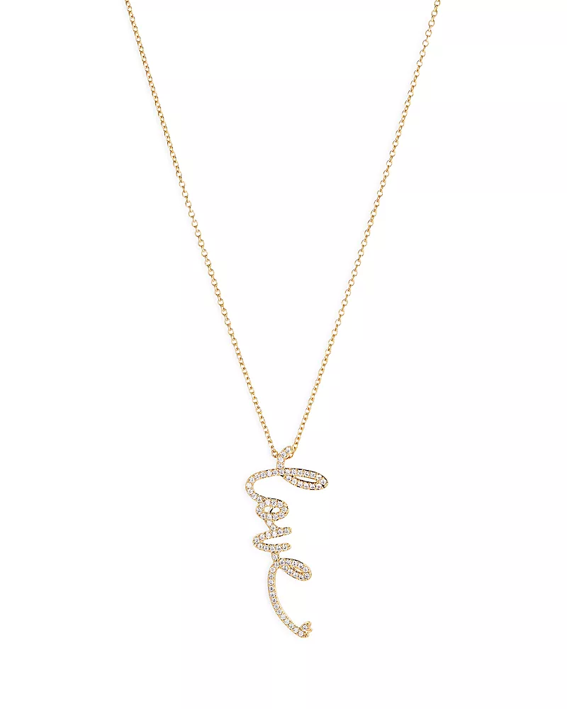 Nadri Cirque Pave Love Pendant Necklace, 15