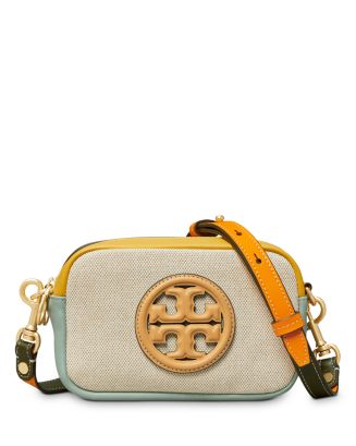  Tory Burch Women's Perry Natrual Canvas Leather Small
